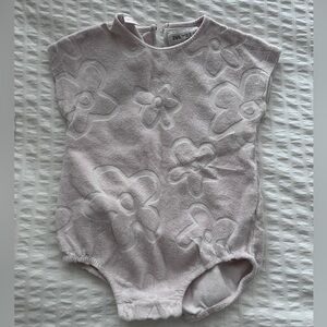Zara Baby Light Pink Floral Bodysuit